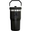 STANLEY IceFlow 2.0 Flip Straw Tumbler with Handle 30 oz | Twist On Lid and Flip Up Straw | Leak Resistant Water Bottle | Insulated Stainless Steel | BPA-Free | Hydrangea(Black 2.0)