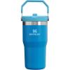 STANLEY IceFlow 2.0 Flip Straw Tumbler with Handle 30 oz | Twist On Lid and Flip Up Straw | Leak Resistant Water Bottle | Insulated Stainless Steel | BPA-Free | Hydrangea(Azure)
