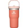 STANLEY IceFlow 2.0 Flip Straw Tumbler with Handle 30 oz | Twist On Lid and Flip Up Straw | Leak Resistant Water Bottle | Insulated Stainless Steel | BPA-Free | Hydrangea(Grapefruit)
