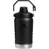 STANLEY IceFlow Fast Flow Jug with Handle 40 oz | Twist On Angled Spout Lid | Leakproof for Travel and Sports | Insulated Stainless Steel | BPA-Free | Polar(Black)