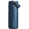 STANLEY IceFlow Flip Straw 2.0 Water Bottle 24 OZ | Built-In Straw with Larger Opening | Lightweight & Leak-Resistant | Insulated Stainless Steel | BPA-Free | Black 2.0(Navy)