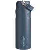 STANLEY IceFlow Flip Straw 2.0 Water Bottle 24 OZ | Built-In Straw with Larger Opening | Lightweight & Leak-Resistant | Insulated Stainless Steel | BPA-Free | Navy