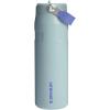 STANLEY IceFlow Flip Straw 2.0 Water Bottle 24 OZ | Built-In Straw with Larger Opening | Lightweight & Leak-Resistant | Insulated Stainless Steel | BPA-Free | Black 2.0(Exclusive Blue Cactus)