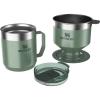 STANLEY Perfect Brew Pour Over Set | 12 oz Camp Mug with Lid Included | Drip Coffee Maker with Reusable Filter | Insulated Stainless Steel | BPA-Free | Hammertone Green(Green Hammertone)