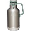 Stanley Classic Easy-Pour Growler 64 oz | Keeps Beer Cold or Coffee Hot | Leakproof Steel Lined Lid and Easy to Carry Handle | Insulated Stainless Steel | BPA-Free | Green(Stainless Steel Shale)