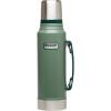 Stanley Heritage Classic Vacuum Bottle with Handle 1.1 qt | Wide Mouth w/Leakproof Cup Lid | Keep Drinks Hot or Cold | Insulated Stainless Steel Thermal Bottle | BPA-Free | Hammertone Green(Hammertone Green)