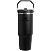 Stanley IceFlow 2.0 Flip Straw Tumbler with Handle 30 oz | Twist On Lid and Flip Up Straw | Leak Resistant Water Bottle | Insulated Stainless Steel | BPA-Free | Black 2.0