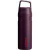 Stanley IceFlow Cap and Carry Water Bottle | Wide Mouth Twist Lid | Lightweight & Leakproof for Travel & Sports | Insulated Stainless Steel | BPA-Free(Plum)