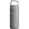 Stanley IceFlow Cap and Carry Water Bottle | Wide Mouth Twist Lid | Lightweight & Leakproof for Travel & Sports | Insulated Stainless Steel | BPA-Free(Ash)