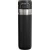 Stanley Quick Flip GO Water Bottle 24 oz | Push Button Lid | Leakproof and Packable for Travel and Sports | Insulated Stainless Steel | BPA-Free | Azure(Black 2.0)