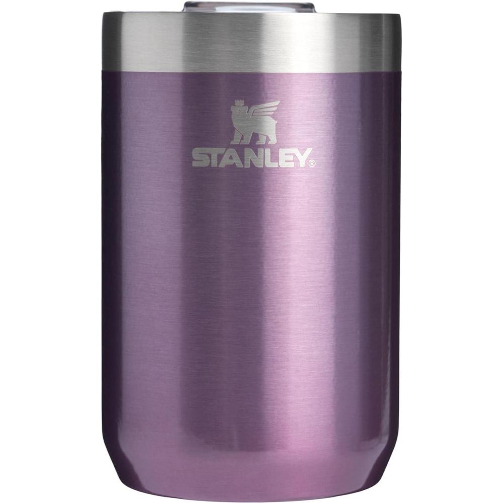 imageSTANLEY Everyday Camp Cup 12 oz  Drink Through Lid  Cup for Coffee Tea and Drinks  Insulated Stainless Steel  BPAFree  Cream GlossWisteria Shine