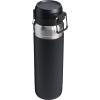 Stanley Quick Flip GO Water Bottle 36 oz | Push Button Lid | Leakproof and Packable for Travel and Sports | Insulated Stainless Steel | BPA-Free | Black