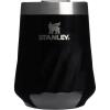 STANLEY The Reserve Textured Wine Tumbler | 11oz | Splash-Proof Lid | Cold Drinks & Cocktail Cup | Insulated Stainless Steel Wine Glass | Garnet Shine(Black Gloss)