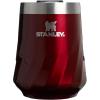 STANLEY The Reserve Textured Wine Tumbler | 11oz | Splash-Proof Lid | Cold Drinks & Cocktail Cup | Insulated Stainless Steel Wine Glass | Garnet Shine(Garnet Shine)