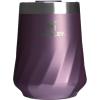 STANLEY The Reserve Textured Wine Tumbler | 11oz | Splash-Proof Lid | Cold Drinks & Cocktail Cup | Insulated Stainless Steel Wine Glass | Garnet Shine(Wisteria Shine)