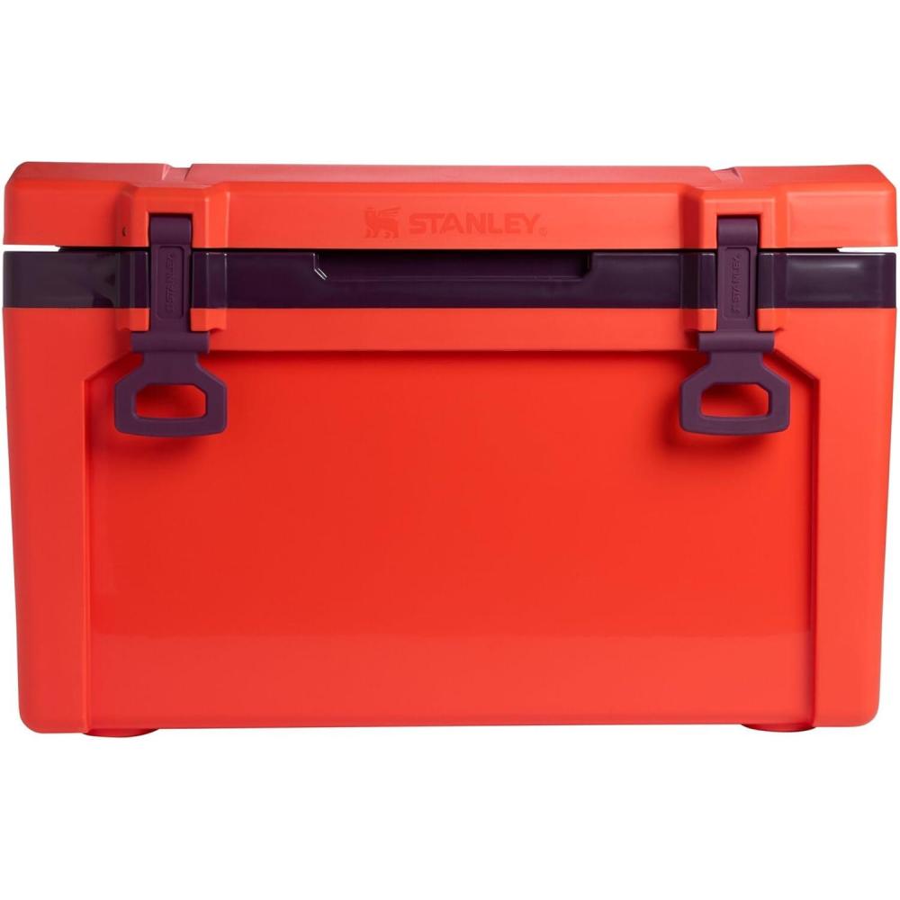imageStanley Adventure Outdoor Cooler 50 qt  Heavy Duty Outdoor Camping Cooler with Easy Carry Side Handles  6 Days Cooling Ice Chest for 82 Cans  Flat Top Doubles as Seat  BPAFree  Tigerlily PlumTigerlily Plum