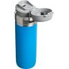 Stanley Quick Flip GO Water Bottle 36 oz | Push Button Lid | Leakproof and Packable for Travel and Sports | Insulated Stainless Steel | BPA-Free | Azure