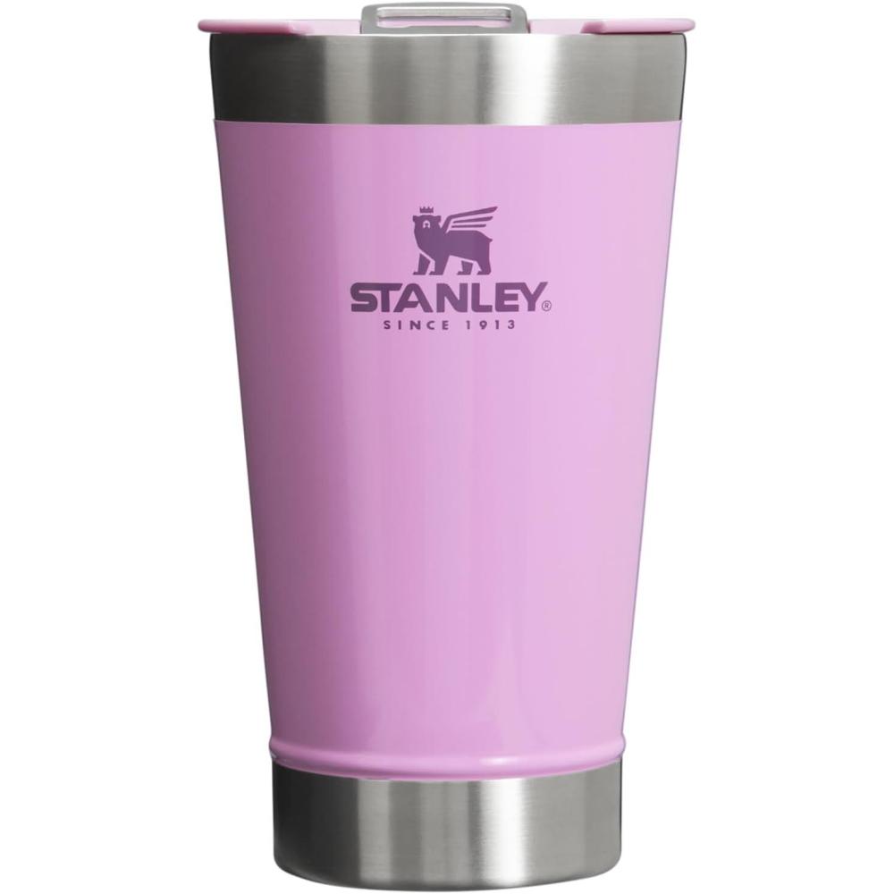 imageSTANLEY StayChill Beer Pint 16 oz  Wide Mouth Lid  BuiltIn Bottle Opener  Beer Tumbler Cup  Insulated Stainless Steel Pint Glass  BPAFree  PolarLilac Gloss