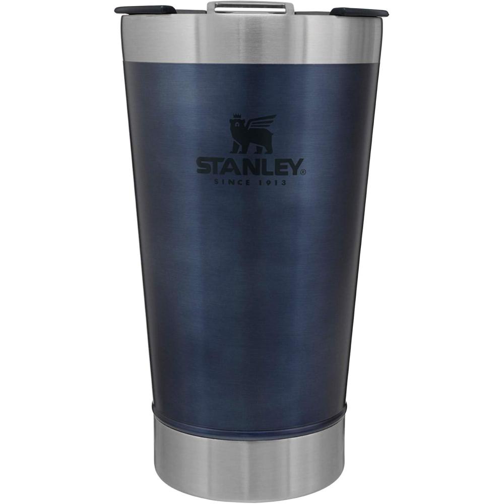 imageSTANLEY StayChill Beer Pint 16 oz  Wide Mouth Lid  BuiltIn Bottle Opener  Beer Tumbler Cup  Insulated Stainless Steel Pint Glass  BPAFree  PolarNightfall