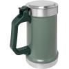 STANLEY Classic Bottle Opener Beer Stein 24 oz | Flip Up Lid and Heavy Duty Handle with Built In Bottle Opener | Insulated Stainless Steel Beer Mug | BPA-Free(Hammertone Green)