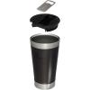 STANLEY Stay-Chill Beer Pint 16 oz | Wide Mouth Lid | Built-In Bottle Opener | Beer Tumbler Cup | Insulated Stainless Steel Pint Glass | BPA-Free | Polar(Charcoal Glow)