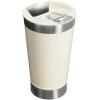 STANLEY Stay-Chill Beer Pint 16 oz | Wide Mouth Lid | Built-In Bottle Opener | Beer Tumbler Cup | Insulated Stainless Steel Pint Glass | BPA-Free | Polar(Cream Gloss)
