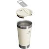 STANLEY Stay-Chill Beer Pint 16 oz | Wide Mouth Lid | Built-In Bottle Opener | Beer Tumbler Cup | Insulated Stainless Steel Pint Glass | BPA-Free | Polar(Cream Gloss)