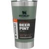 STANLEY Stay-Chill Beer Pint 16 oz | Wide Mouth Lid | Built-In Bottle Opener | Beer Tumbler Cup | Insulated Stainless Steel Pint Glass | BPA-Free | Polar(Hammertone Green)