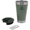 STANLEY Stay-Chill Beer Pint 16 oz | Wide Mouth Lid | Built-In Bottle Opener | Beer Tumbler Cup | Insulated Stainless Steel Pint Glass | BPA-Free | Polar(Hammertone Green)