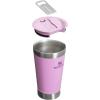 STANLEY Stay-Chill Beer Pint 16 oz | Wide Mouth Lid | Built-In Bottle Opener | Beer Tumbler Cup | Insulated Stainless Steel Pint Glass | BPA-Free | Polar(Lilac Gloss)