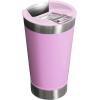 STANLEY Stay-Chill Beer Pint 16 oz | Wide Mouth Lid | Built-In Bottle Opener | Beer Tumbler Cup | Insulated Stainless Steel Pint Glass | BPA-Free | Polar(Lilac Gloss)