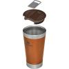 STANLEY Stay-Chill Beer Pint 16 oz | Wide Mouth Lid | Built-In Bottle Opener | Beer Tumbler Cup | Insulated Stainless Steel Pint Glass | BPA-Free | Polar(Maple)