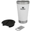 STANLEY Stay-Chill Beer Pint 16 oz | Wide Mouth Lid | Built-In Bottle Opener | Beer Tumbler Cup | Insulated Stainless Steel Pint Glass | BPA-Free | Polar(Polar)