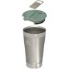STANLEY Stay-Chill Beer Pint 16 oz | Wide Mouth Lid | Built-In Bottle Opener | Beer Tumbler Cup | Insulated Stainless Steel Pint Glass | BPA-Free | Polar(Stainless Steel)