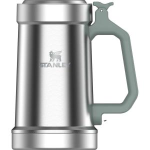 STANLEY Classic Bottle Opener Beer Stein 24 oz | Flip Up Lid and Heavy Duty Handle with Built In Bottle Opener | Insulated Stainless Steel Beer Mug | BPA-Free(Stainless Steel Shale)