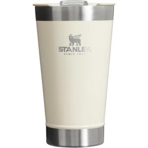 STANLEY Stay-Chill Beer Pint 16 oz | Wide Mouth Lid | Built-In Bottle Opener | Beer Tumbler Cup | Insulated Stainless Steel Pint Glass | BPA-Free | Polar(Cream Gloss)