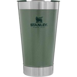 STANLEY Stay-Chill Beer Pint 16 oz | Wide Mouth Lid | Built-In Bottle Opener | Beer Tumbler Cup | Insulated Stainless Steel Pint Glass | BPA-Free | Polar(Hammertone Green)