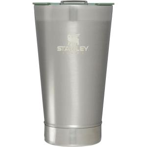 STANLEY Stay-Chill Beer Pint 16 oz | Wide Mouth Lid | Built-In Bottle Opener | Beer Tumbler Cup | Insulated Stainless Steel Pint Glass | BPA-Free | Polar(Stainless Steel)
