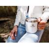 STANLEY Stay-Hot Camp Mug 12 oz | Press Fit Drink Through Lid | Cup for Coffee, Tea and Drinks | Insulated Stainless Steel Coffee Mug | BPA-Free | Ash 2.0