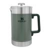 STANLEY Classic Stay-Hot French Press Coffee Maker 48 oz | 5 Minute Brew, 4 Hours Hot | Mesh Filter for Coffee Grounds | Insulated Stainless Steel French Press | BPA-Free | Black 2.0(Hammertone Green)