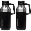 Stanley GO Growler 64 oz | Keeps Beer Cold or Coffee Hot | Leakproof Steel Lined Lid and Easy to Carry Handle | Insulated Stainless Steel Beverage Container | BPA-Free | Polar(Matte Black)