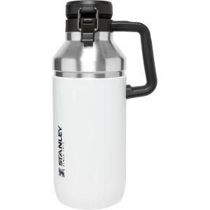 Stanley GO Growler 64 oz | Keeps Beer Cold or Coffee Hot | Leakproof Steel Lined Lid and Easy to Carry Handle | Insulated Stainless Steel Beverage Container | BPA-Free | Polar(Polar)