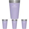 STANLEY Adventure Stacking Beer Pint Glass 16oz | Stackable Drinking Cup for Cold Beverages | Dishwasher Safe | Insulated Stainless Steel Tumbler | BPA-Free | Lavender(16oz (Pack of 4))