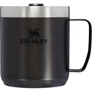 STANLEY Stay-Hot Camp Mug | Press Fit Drink Through Lid | Cup for Coffee, Tea and Drinks | Insulated Stainless Steel Coffee Mug | BPA-Free(Charcoal Glow)