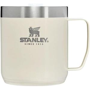 STANLEY Stay-Hot Camp Mug | Press Fit Drink Through Lid | Cup for Coffee, Tea and Drinks | Insulated Stainless Steel Coffee Mug | BPA-Free(Cream Gloss)