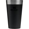STANLEY Adventure Stacking Beer Pint Glass 16oz | Stackable Drinking Cup for Cold Beverages | Dishwasher Safe | Insulated Stainless Steel Tumbler | BPA-Free | Black 2.0