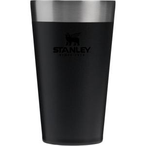 STANLEY Adventure Stacking Beer Pint Glass 16oz | Stackable Drinking Cup for Cold Beverages | Dishwasher Safe | Insulated Stainless Steel Tumbler | BPA-Free | Black 2.0
