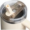 STANLEY Quencher ProTour Flip Straw Tumbler with Leakproof Lid | Built-In Straw & Handle | Cupholder Compatible for Travel | Insulated Stainless Steel Cup | BPA-Free(Cream Fade)