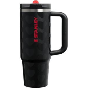 STANLEY Quencher ProTour Flip Straw Tumbler with Leakproof Lid | Built-In Straw & Handle | Cupholder Compatible for Travel | Insulated Stainless Steel Cup | BPA-Free(Black Lovely)