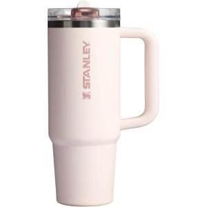 STANLEY Quencher ProTour Flip Straw Tumbler with Leakproof Lid | Built-In Straw & Handle | Cupholder Compatible for Travel | Insulated Stainless Steel Cup | BPA-Free(Rose Quartz)